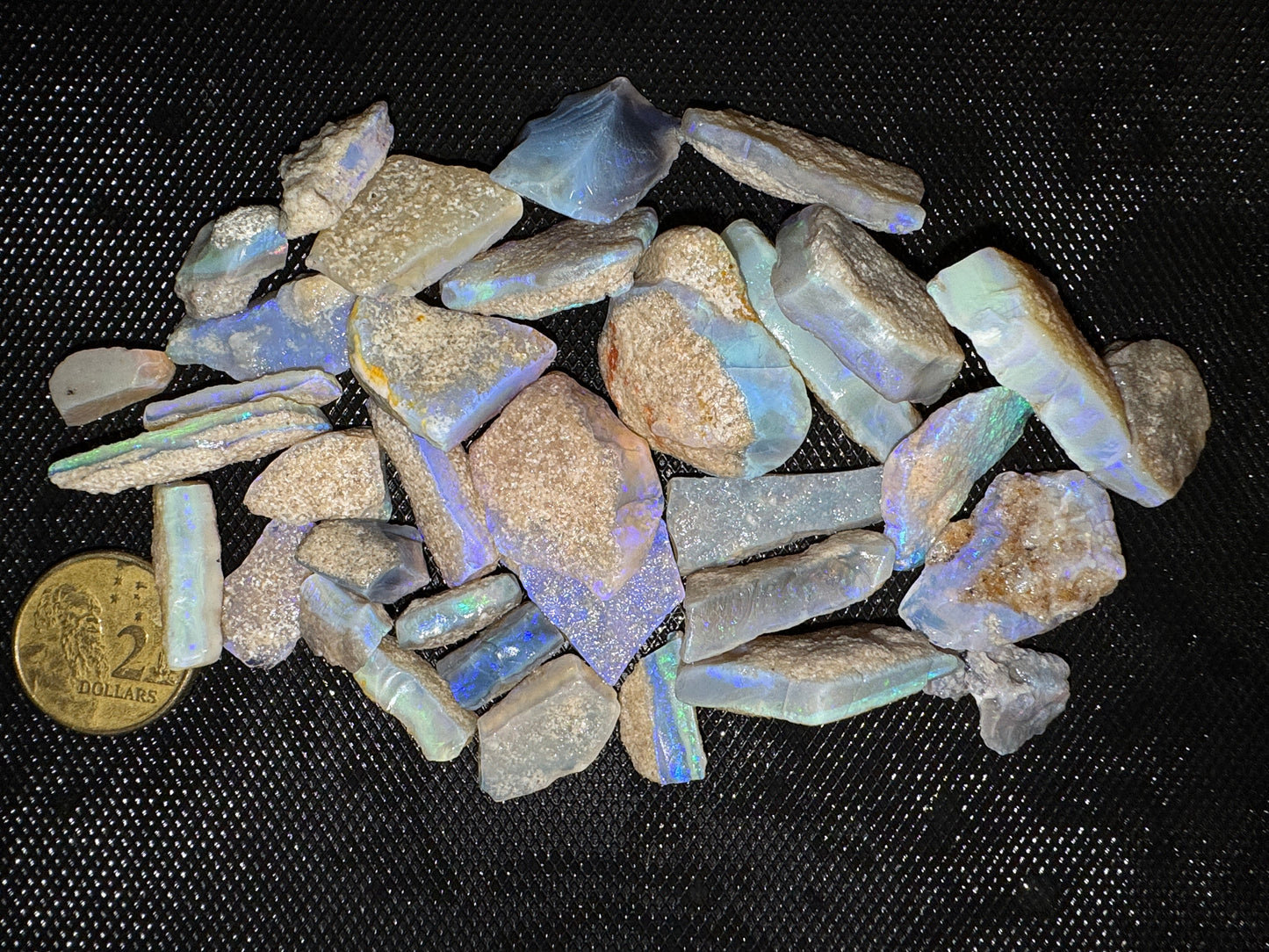 2ozt (310ct) Mintabie Rough Opal Parcel