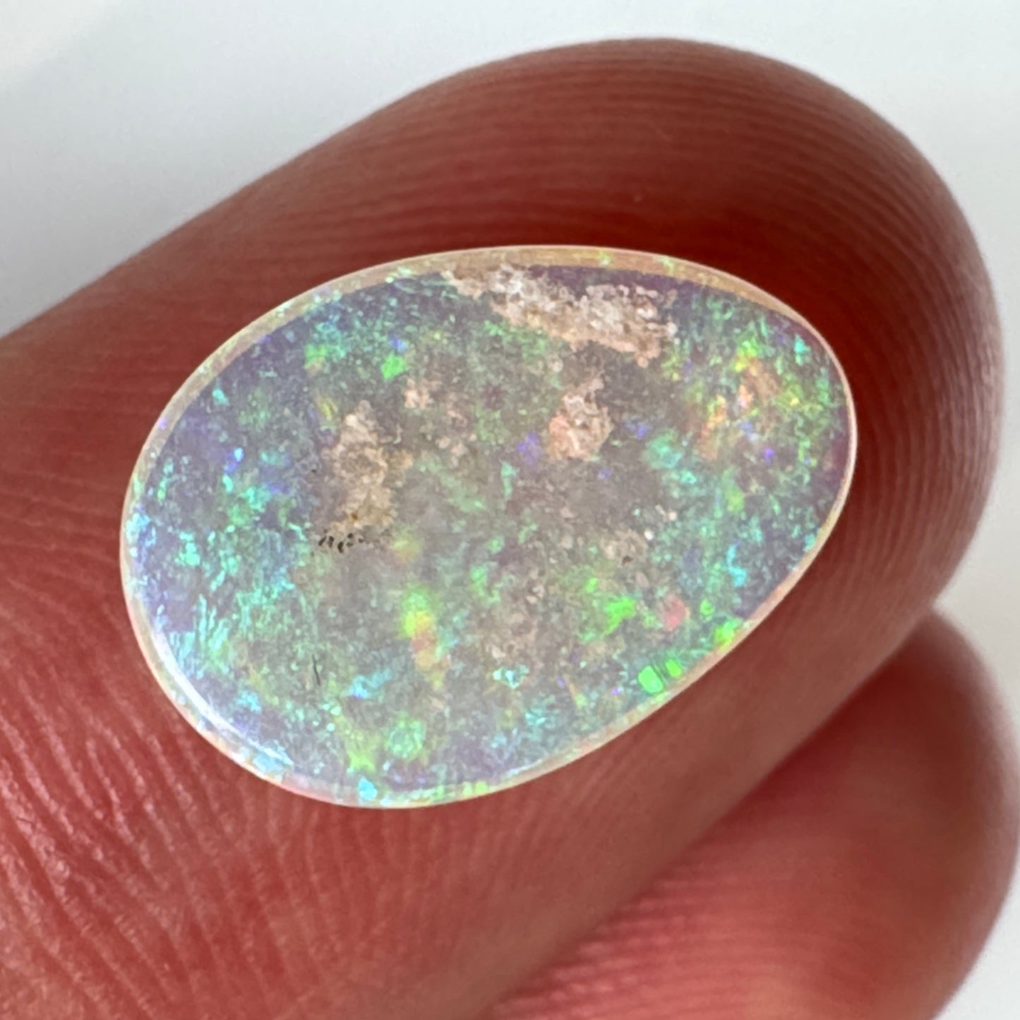 2.2ct Mintabie Teardrop Blue Crystal Opal