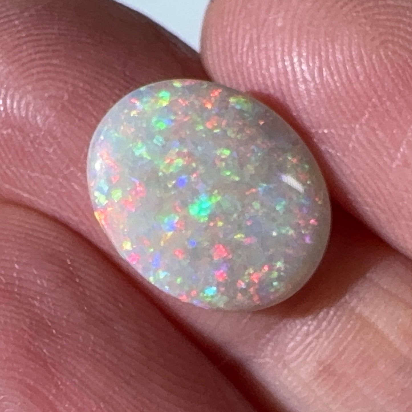 3.7ct Mintabie Oval White Opal