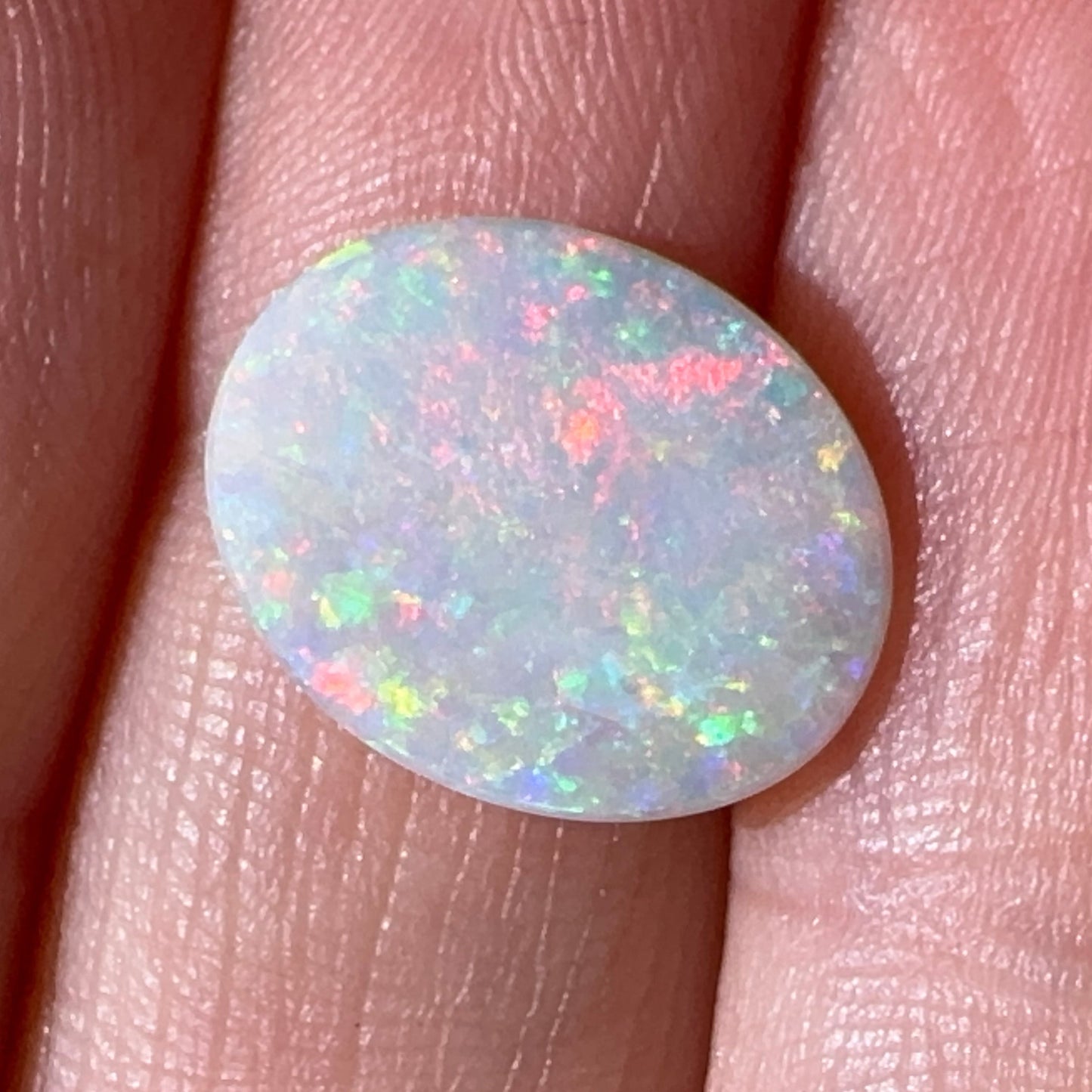 3.7ct Mintabie Oval White Opal