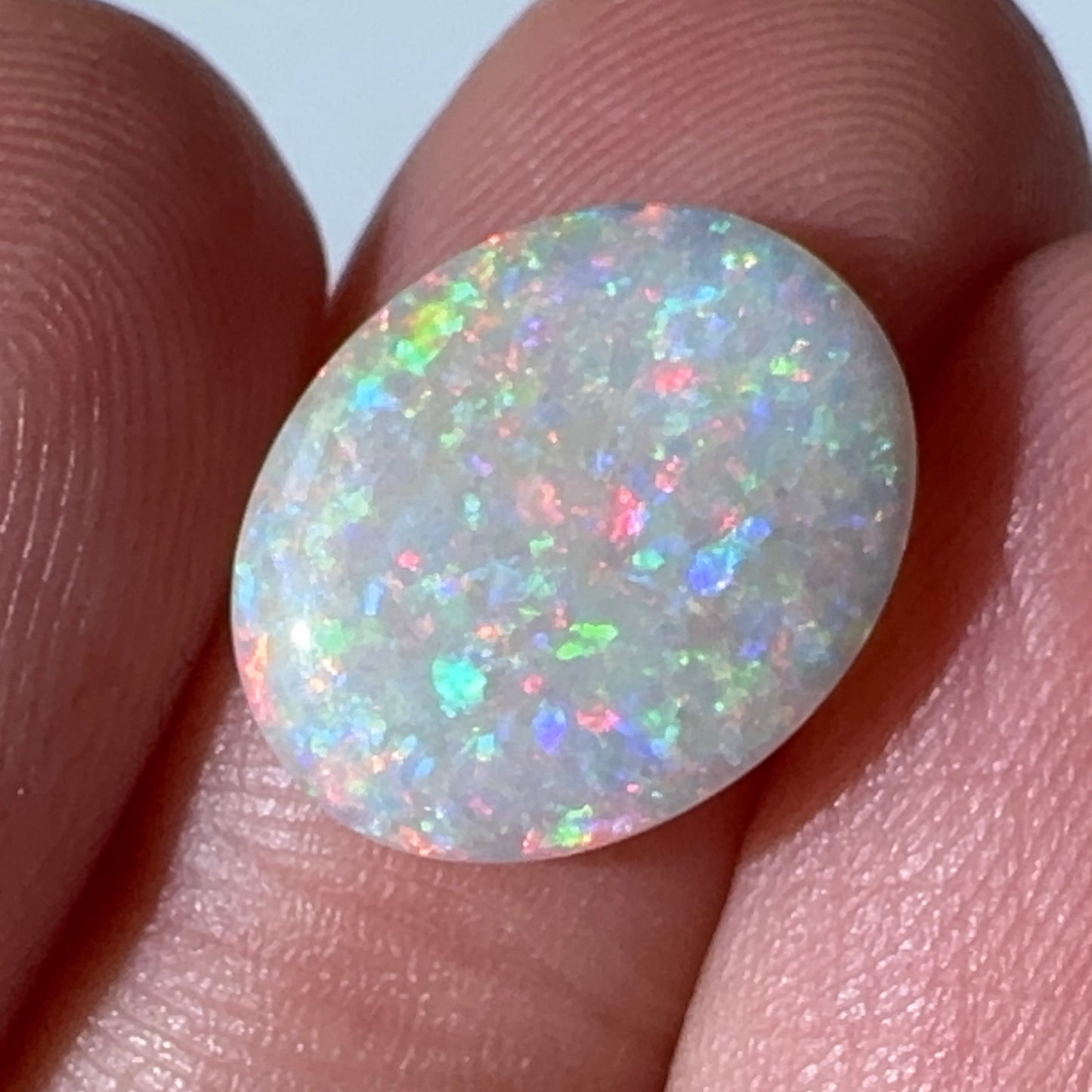 3.7ct Mintabie Oval White Opal