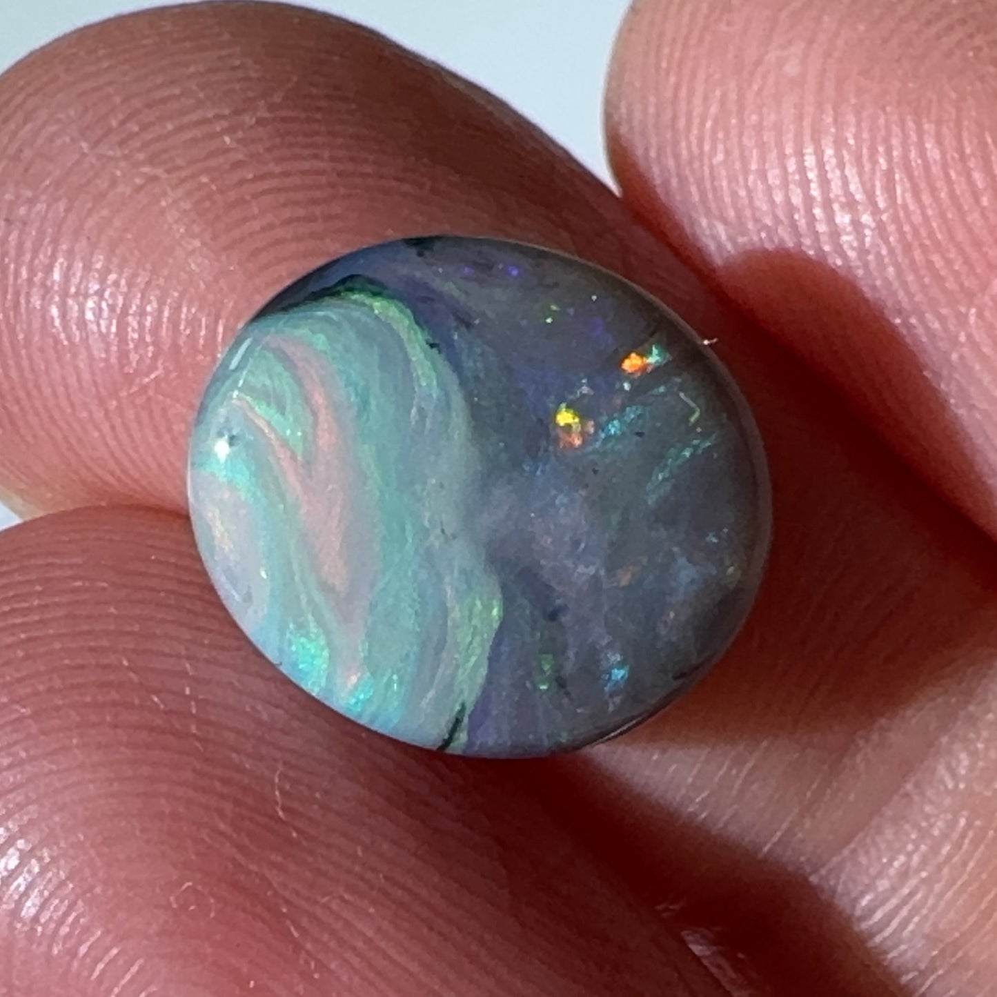 3.8ct Mintabie Oval Double Sided Picture Stone