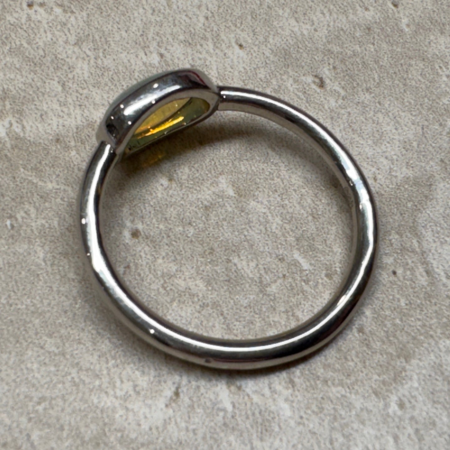 Silver Mintabie Blue/Green Crystal Opal Ring