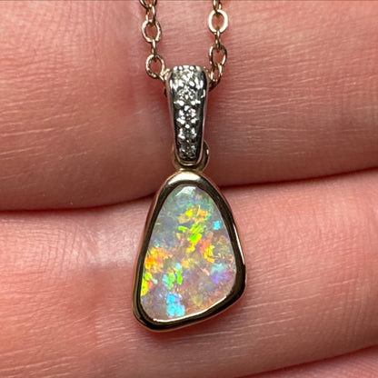 14k Gold Mintabie Pendant With Diamond Bail