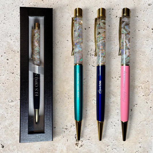 Personalised Australian Opal Gift Pens (Coober Pedy & Mintabie Opal)
