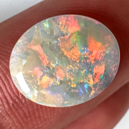 3.3ct Mintabie Oval Crystal Opal
