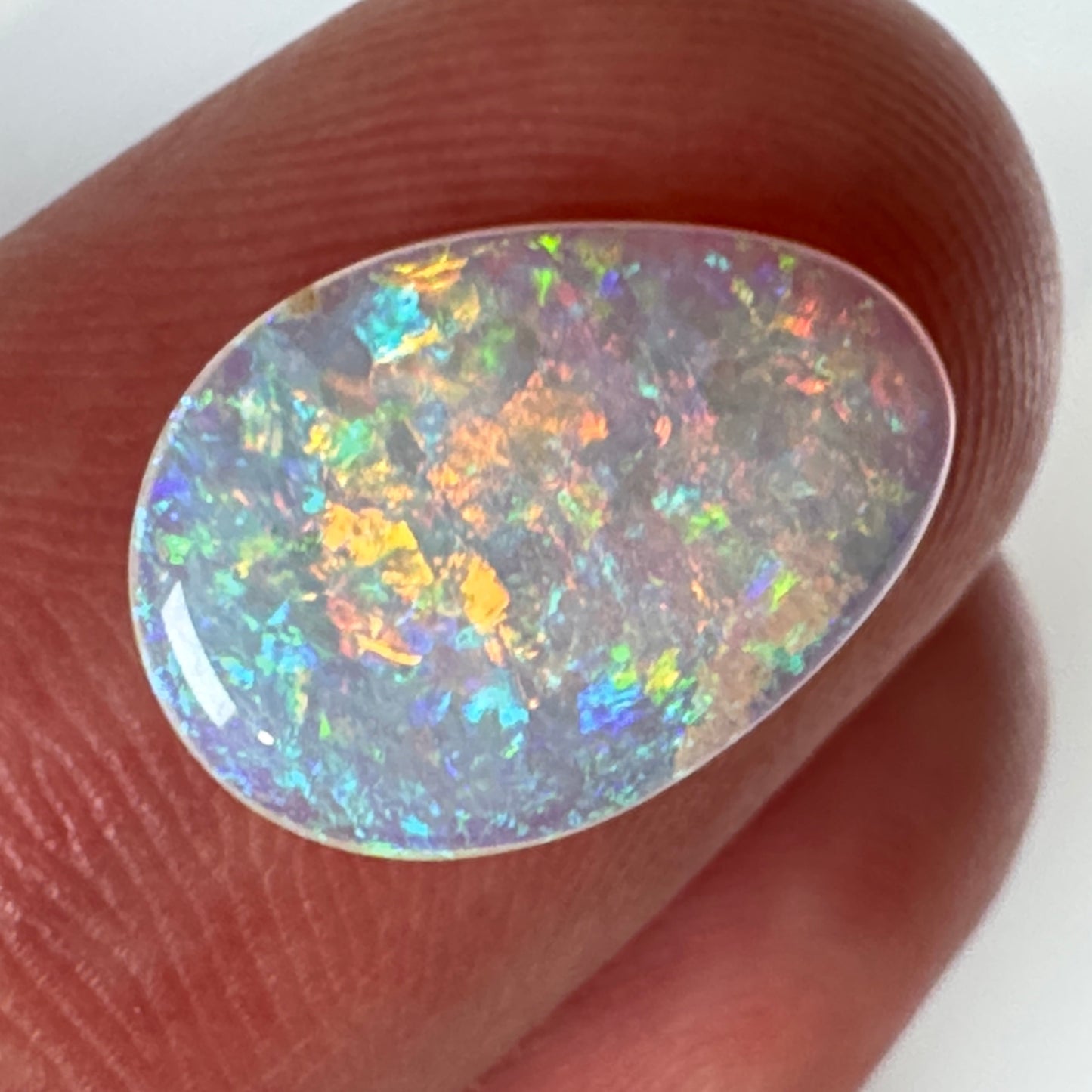 2.2ct Mintabie Teardrop Blue Crystal Opal