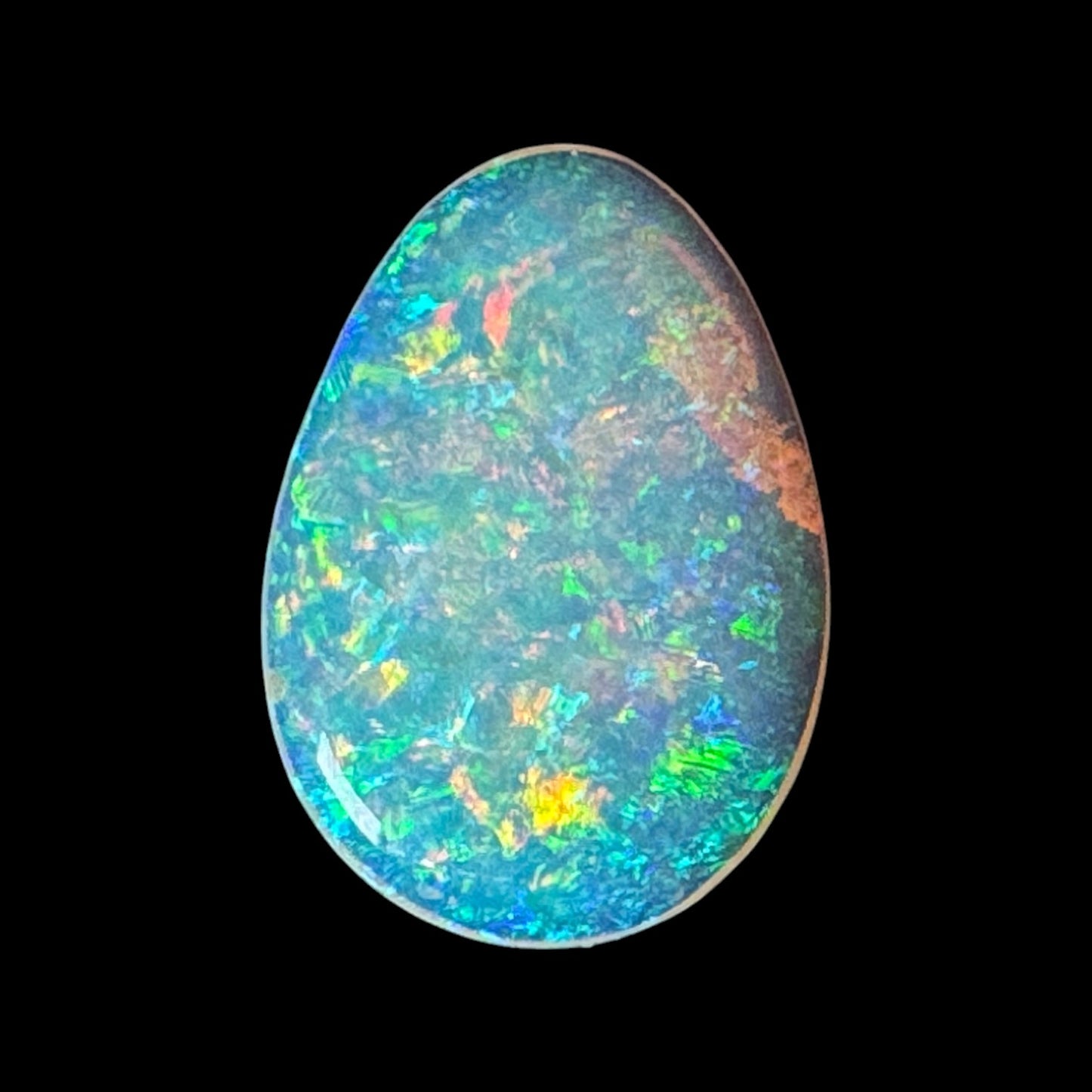 2.2ct Mintabie Teardrop Blue Crystal Opal
