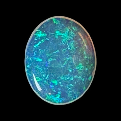 0.45ct Mintabie Oval Blue Crystal Opal