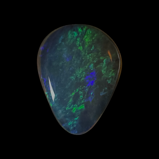 1.4ct Mintabie Blue/Green Tear Drop Crystal Opal