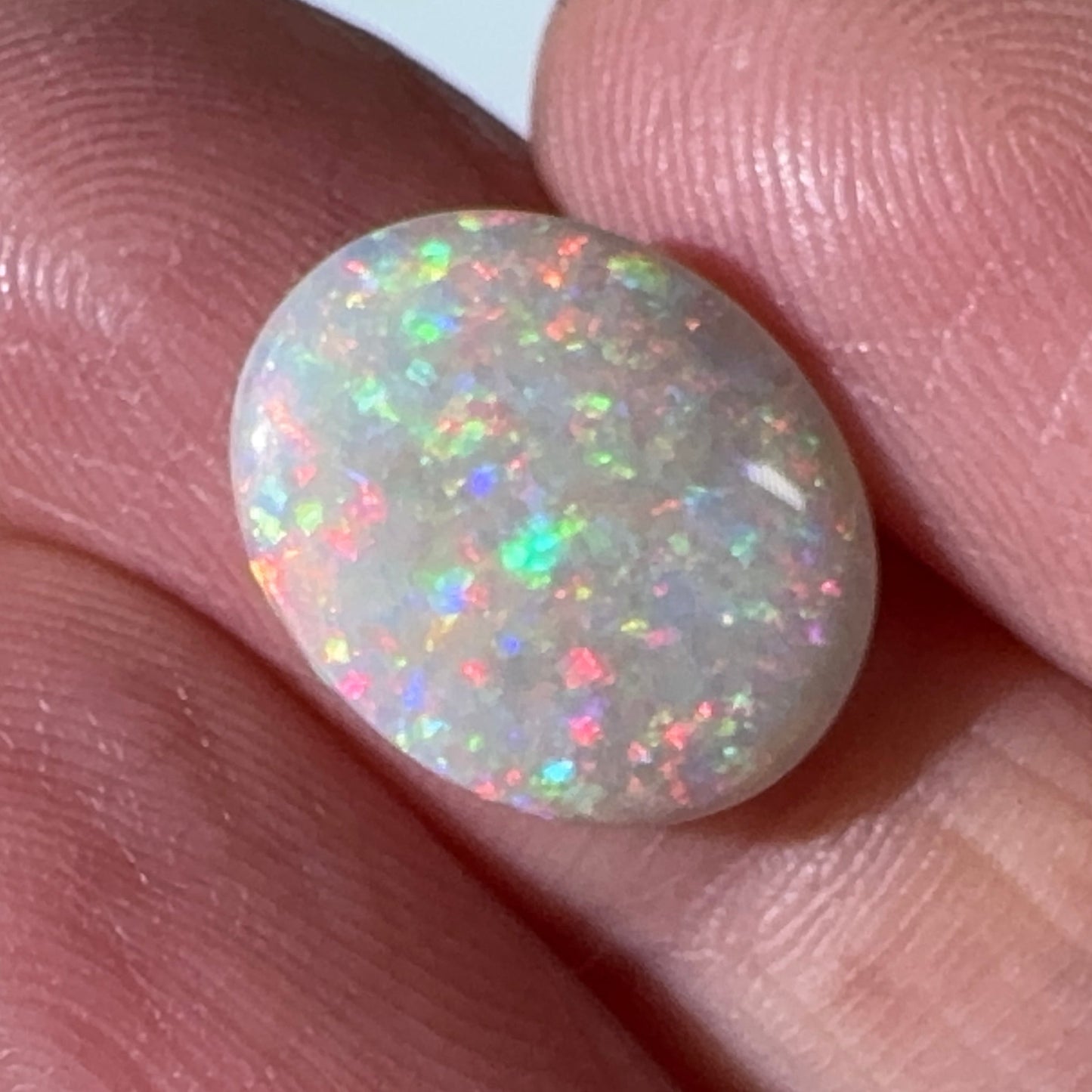 3.7ct Mintabie Oval White Opal