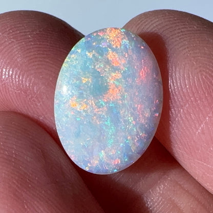 3.8ct Mintabie Oval White Opal