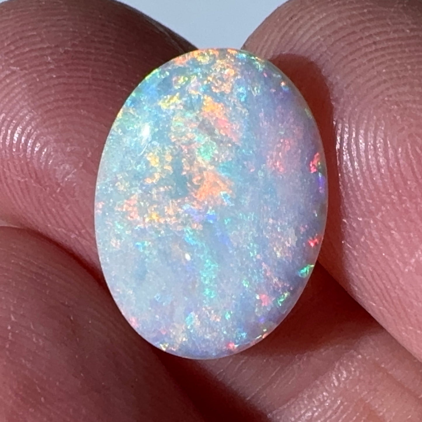 3.8ct Mintabie Oval White Opal