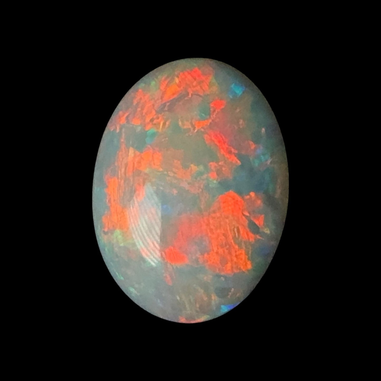 2.1ct Mintabie Oval Red Flash Oval