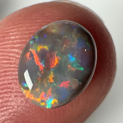 1.3ct Mintabie Black Opal Ring Stone
