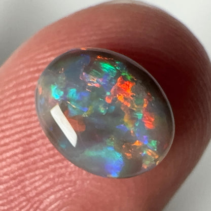 1.3ct Mintabie Black Opal Ring Stone