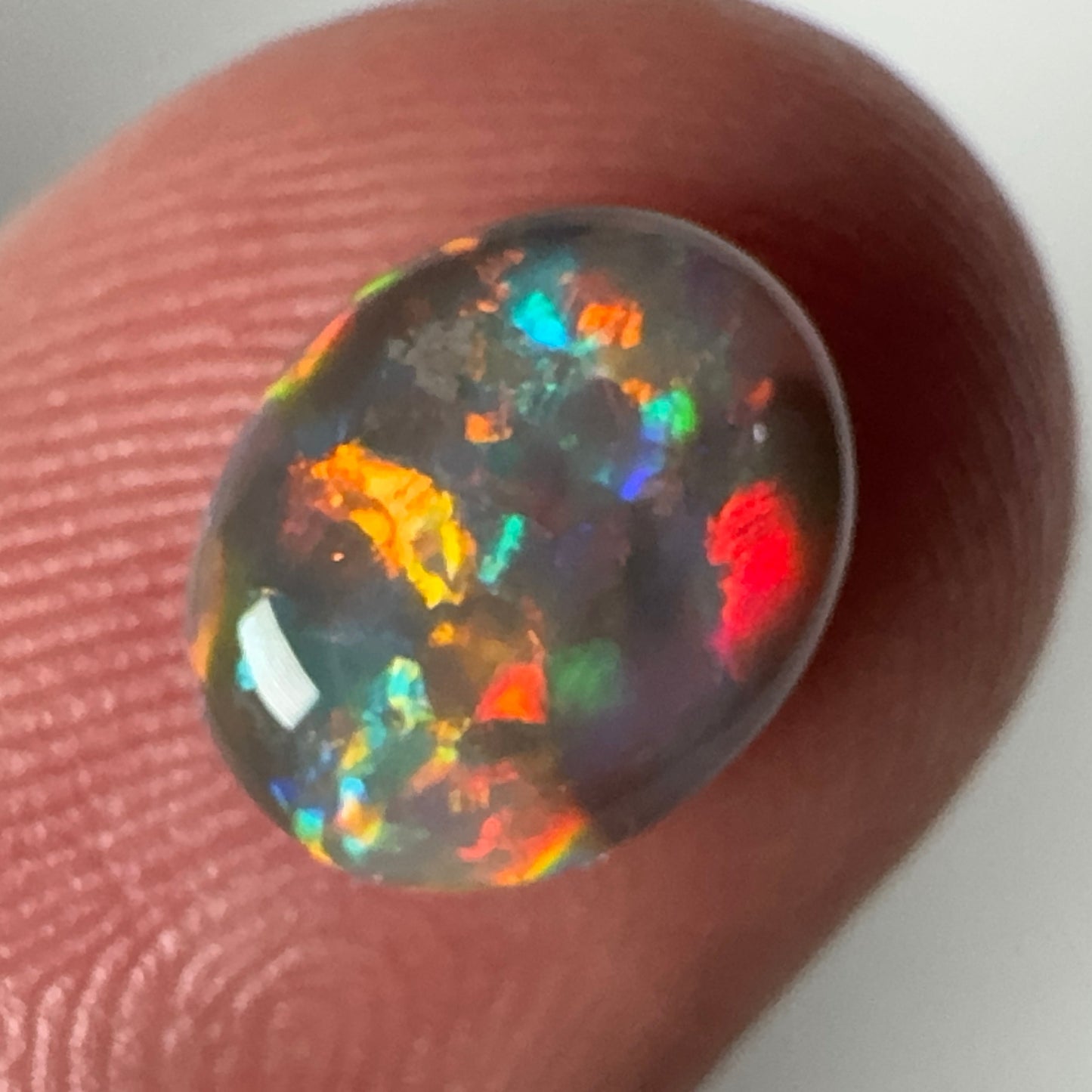 1.3ct Mintabie Black Opal Ring Stone