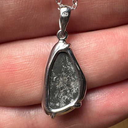 Unisex Hand Carved Mintabie Dark Opal Pendant with Red Colour