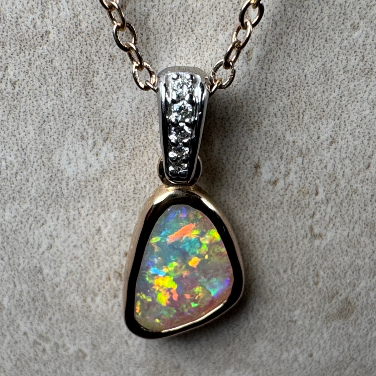 14k Gold Mintabie Pendant With Diamond Bail