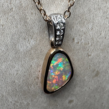 14k Gold Mintabie Pendant With Diamond Bail
