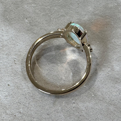 9K Gold Coober Pedy Claw Set Ring with Diamonds