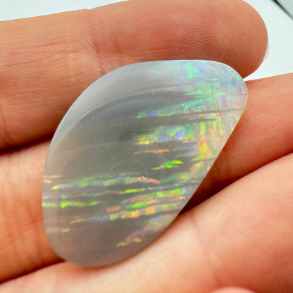 12.6ct Coober Pedy Lightning Strike Dark Opal
