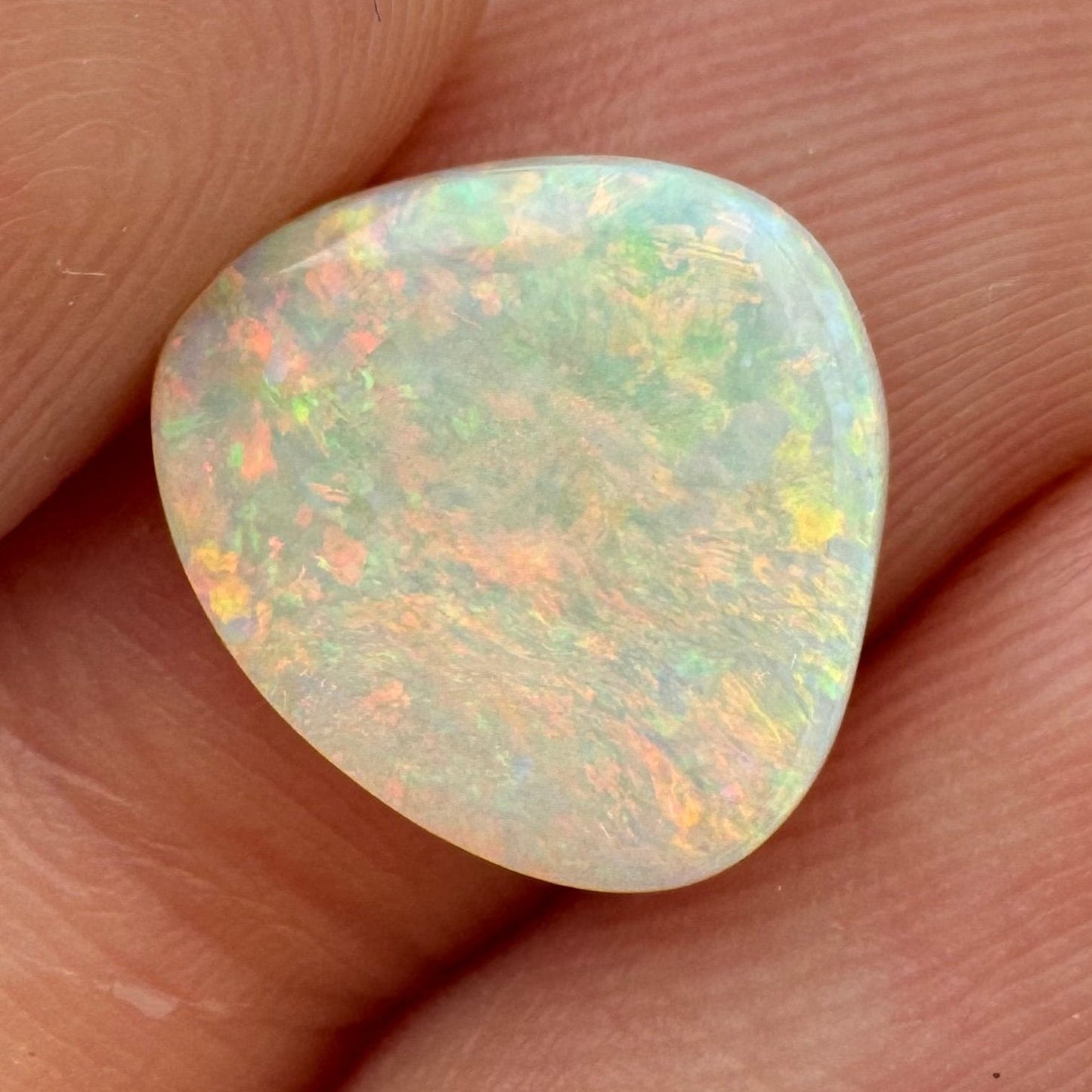 2.6ct Coober Pedy Freeform White/Red Opal