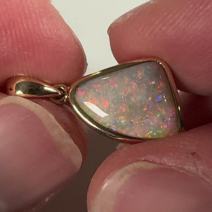 9k Gold Coober Pedy Triangular Opal Pendant