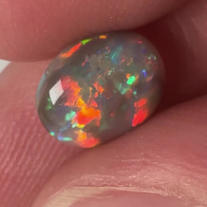 1.3ct Mintabie Black Opal Ring Stone