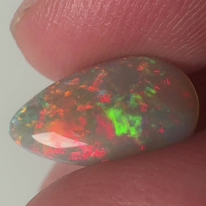 2.6ct Mintabie Semi-Black Red Teardrop Opal