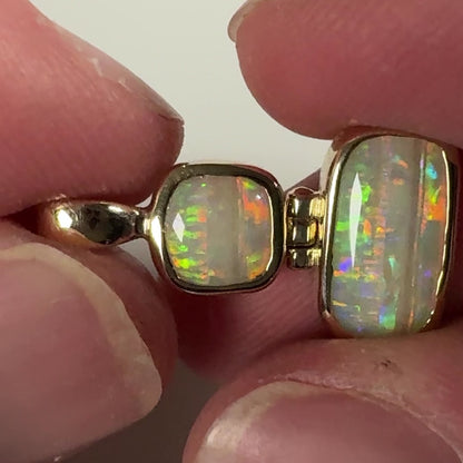 9k Gold Hinged Opal Pendant