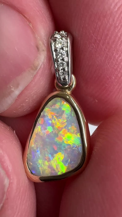 14k Gold Mintabie Pendant With Diamond Bail