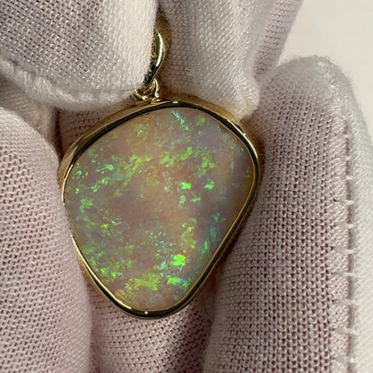 14k Mintabie Freeform Blue Green Pendant